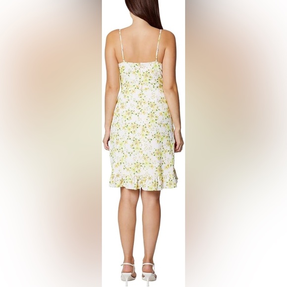 BCBGeneration Womens Ruched Wrap Mini Dress English Rose Floral Print Size 16 - Picture 2 of 16